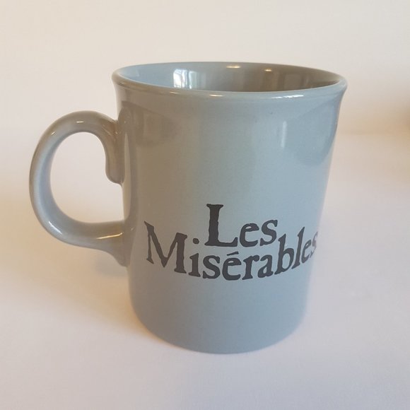 Vintage 1986 Les Miserables Mug Teacup Musical Les Mis Les Miz Souvenir Mug Grey - Picture 6 of 11